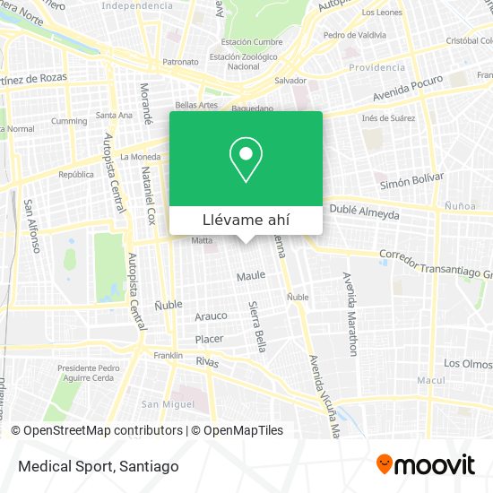 Mapa de Medical Sport