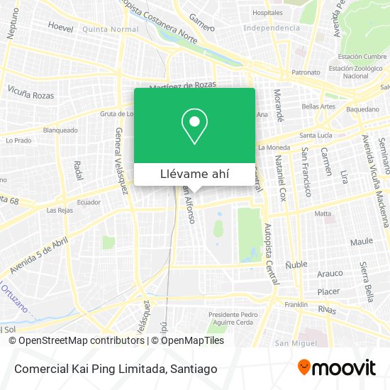 Mapa de Comercial Kai Ping Limitada