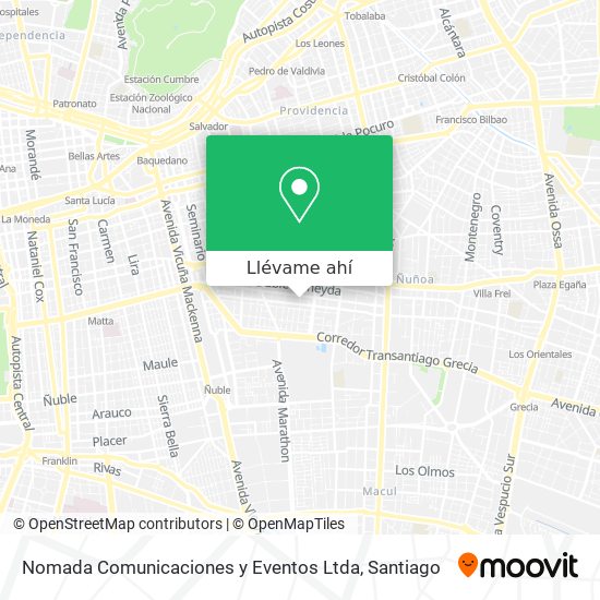 Mapa de Nomada Comunicaciones y Eventos Ltda