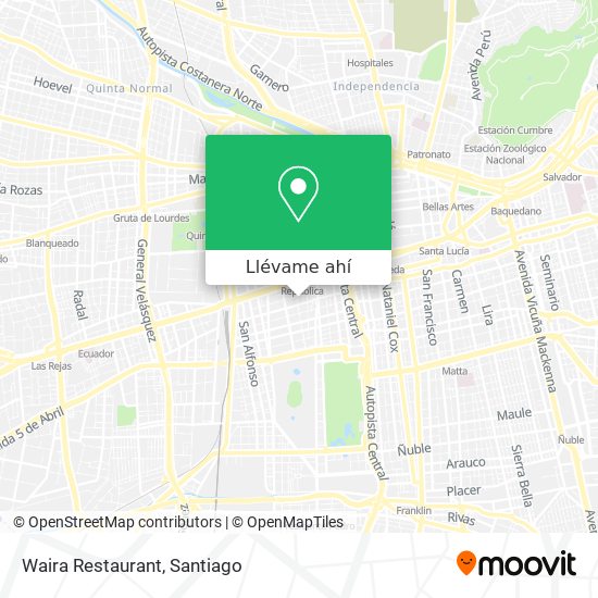 Mapa de Waira Restaurant