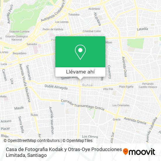 Mapa de Casa de Fotografia Kodak y Otras-Oye Producciones Limitada