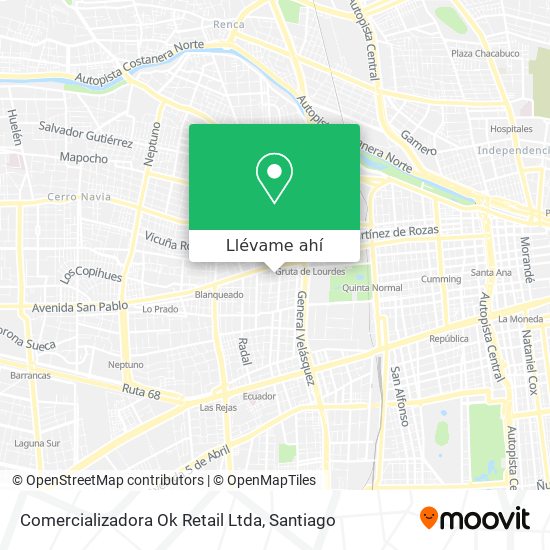 Mapa de Comercializadora Ok Retail Ltda