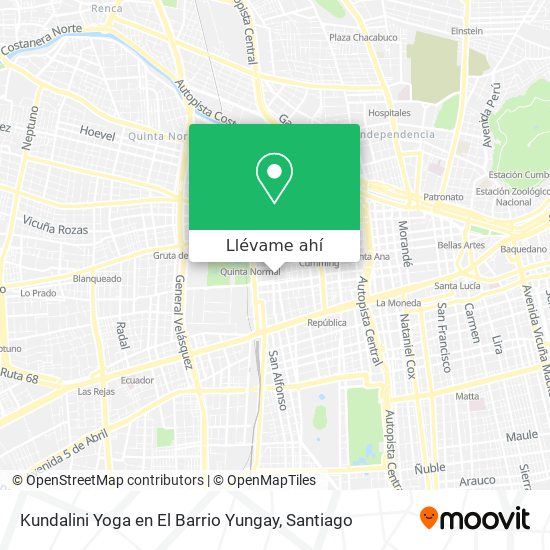 Mapa de Kundalini Yoga en El Barrio Yungay