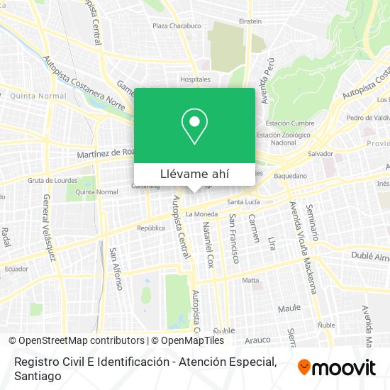 Mapa de Registro Civil E Identificación - Atención Especial