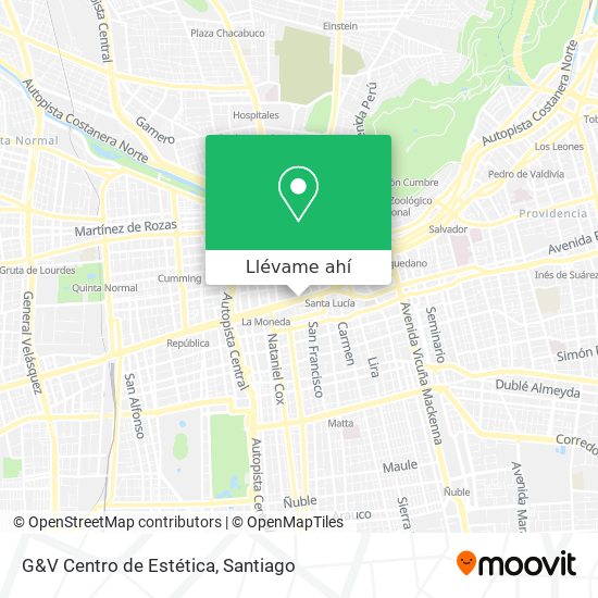 Mapa de G&V Centro de Estética