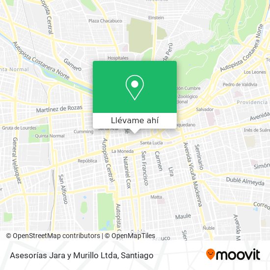 Mapa de Asesorías Jara y Murillo Ltda