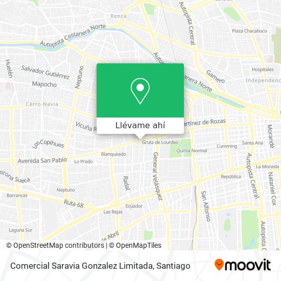 Mapa de Comercial Saravia Gonzalez Limitada