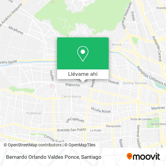 Mapa de Bernardo Orlando Valdes Ponce