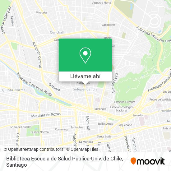 Mapa de Biblioteca Escuela de Salud Pública-Univ. de Chile