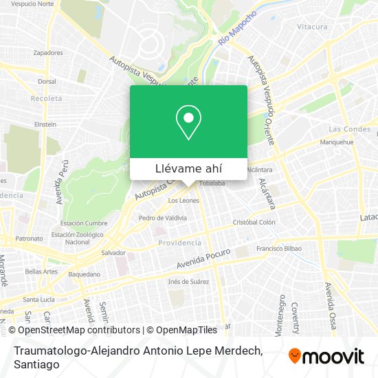 Mapa de Traumatologo-Alejandro Antonio Lepe Merdech