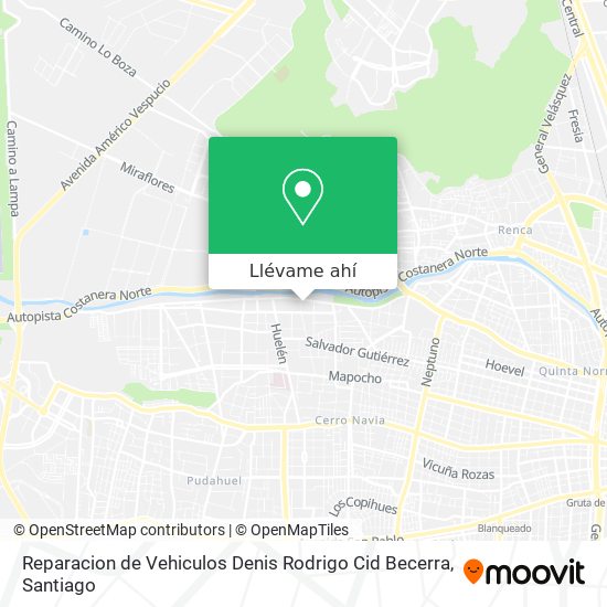 Mapa de Reparacion de Vehiculos Denis Rodrigo Cid Becerra