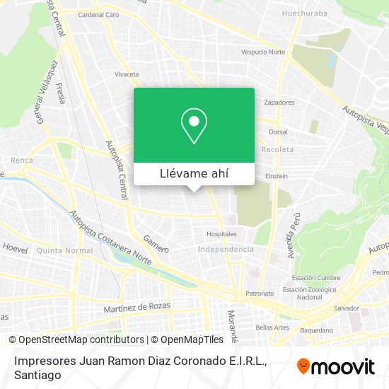 Mapa de Impresores Juan Ramon Diaz Coronado E.I.R.L.