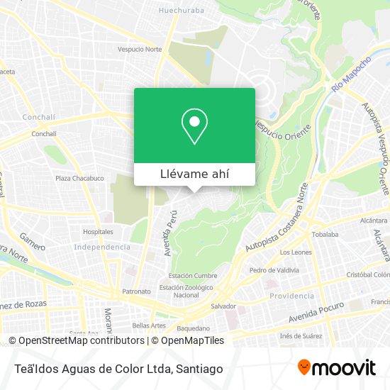 Mapa de Teã'Idos Aguas de Color Ltda