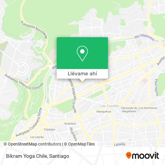 Mapa de Bikram Yoga Chile