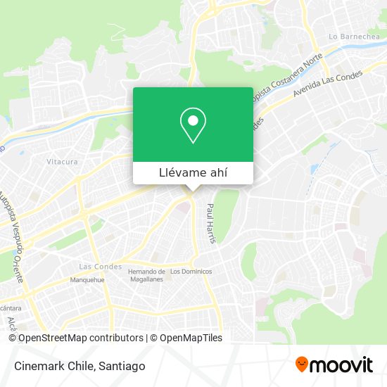Mapa de Cinemark Chile