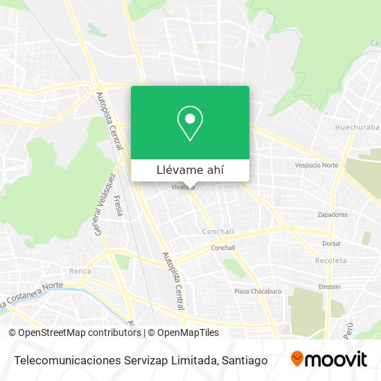 Mapa de Telecomunicaciones Servizap Limitada