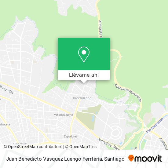 Mapa de Juan Benedicto Vásquez Luengo Ferrtería