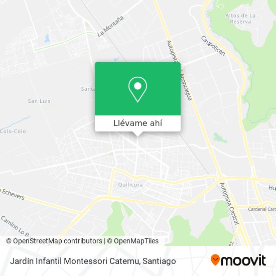 Mapa de Jardín Infantil Montessori Catemu