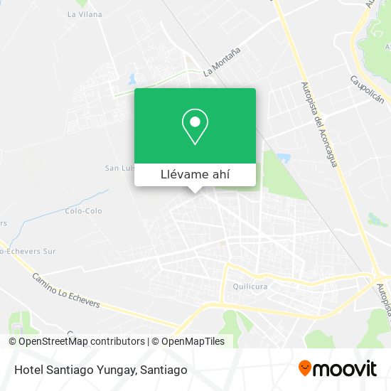 Mapa de Hotel Santiago Yungay