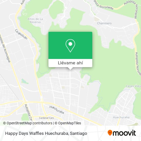 Mapa de Happy Days Waffles Huechuraba