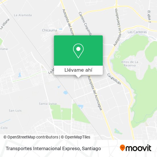 Mapa de Transportes Internacional Expreso