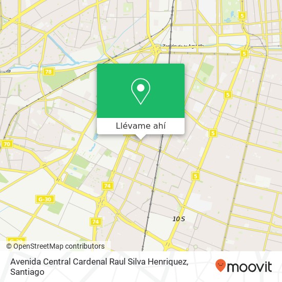 Mapa de Avenida Central Cardenal Raul Silva Henriquez