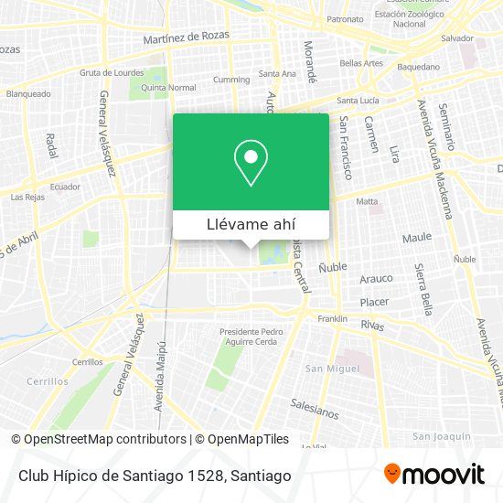 Cómo llegar a Club Hípico de Santiago 1528 en Micro o Metro?