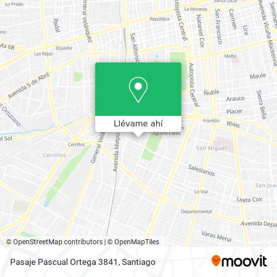 Mapa de Pasaje Pascual Ortega 3841
