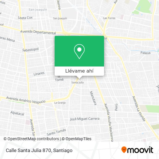 Mapa de Calle Santa Julia 870