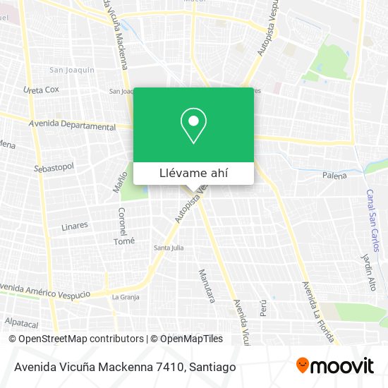 Mapa de Avenida Vicuña Mackenna 7410