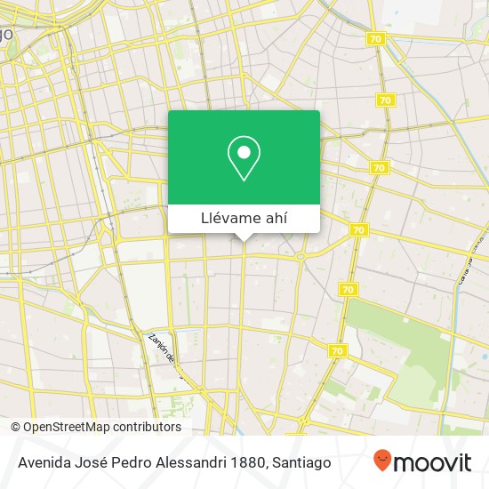 Mapa de Avenida José Pedro Alessandri 1880