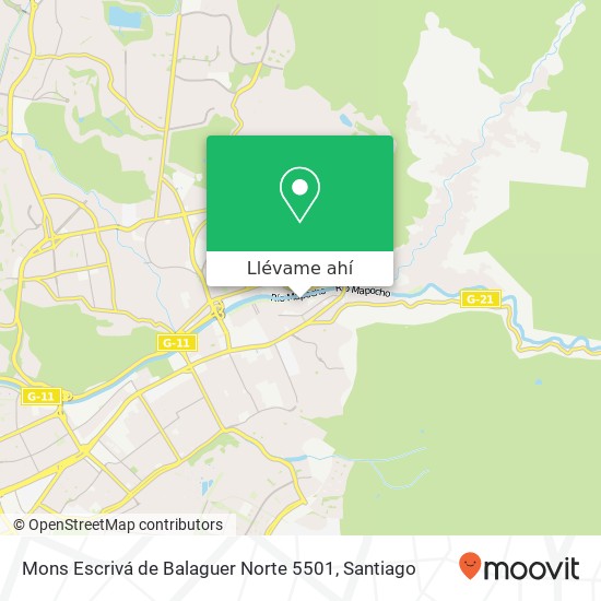 Mapa de Mons Escrivá de Balaguer Norte 5501