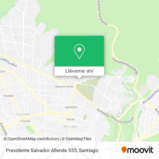 Mapa de Presidente Salvador Allende 555