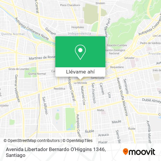 Mapa de Avenida Libertador Bernardo O'Higgins 1346