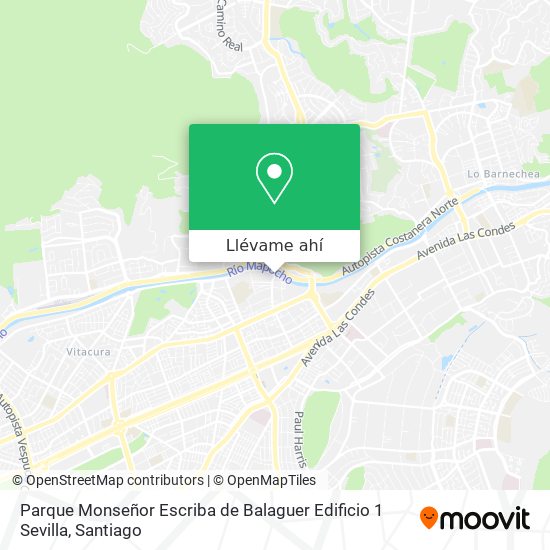 Mapa de Parque Monseñor Escriba de Balaguer Edificio 1 Sevilla