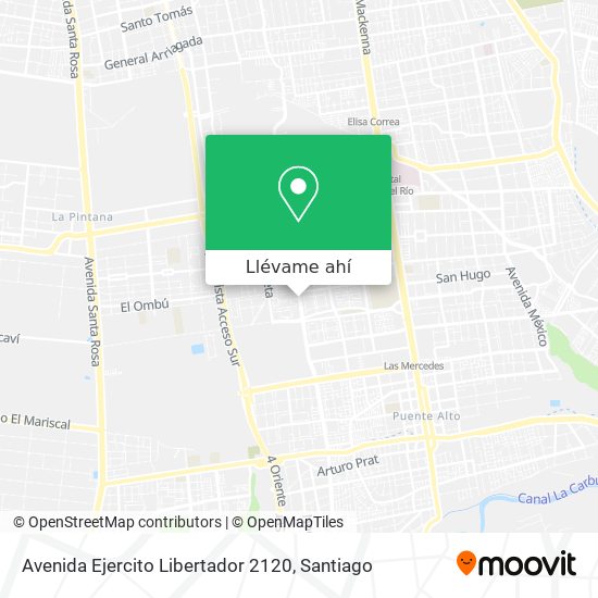 Mapa de Avenida Ejercito Libertador 2120
