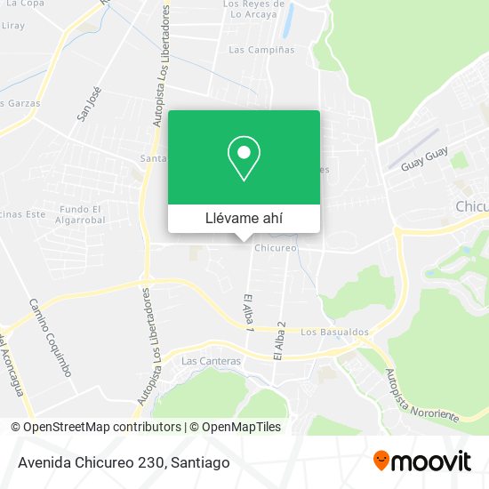 Mapa de Avenida Chicureo 230