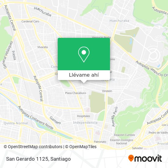 Cómo llegar a San Gerardo 1125 en Recoleta en Micro o Metro?