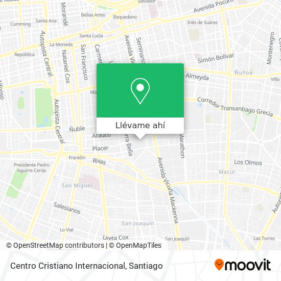 Mapa de Centro Cristiano Internacional