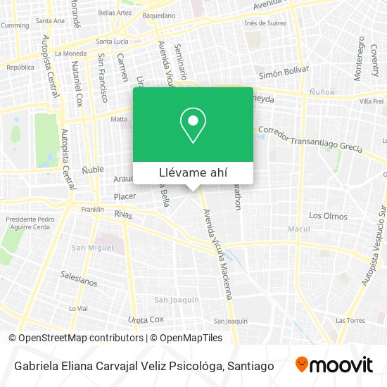 Mapa de Gabriela Eliana Carvajal Veliz Psicológa