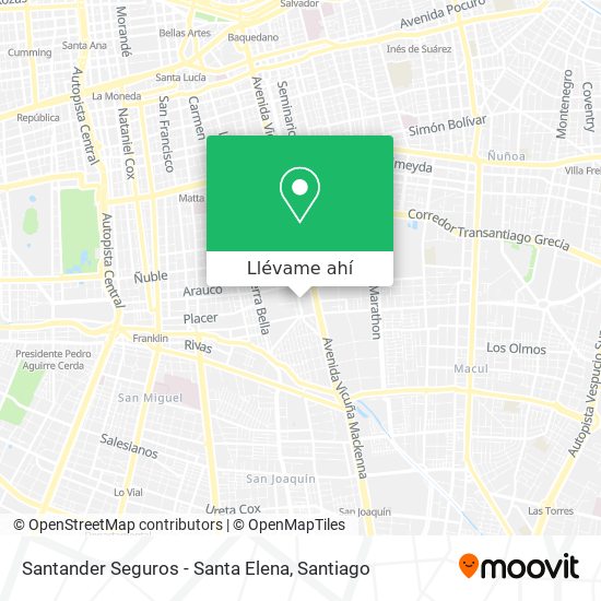 Mapa de Santander Seguros - Santa Elena