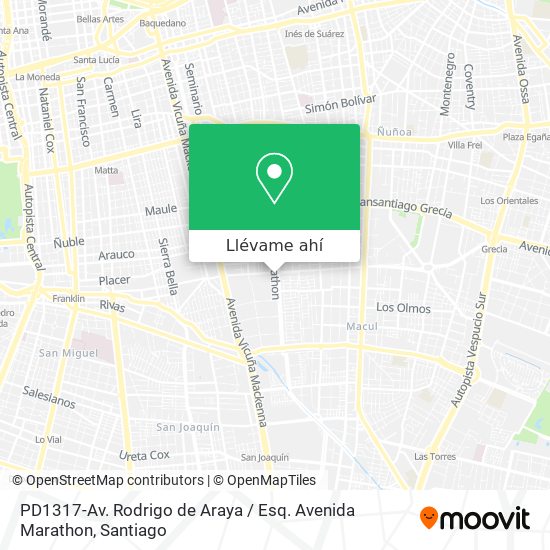 Mapa de PD1317-Av. Rodrigo de Araya / Esq. Avenida Marathon