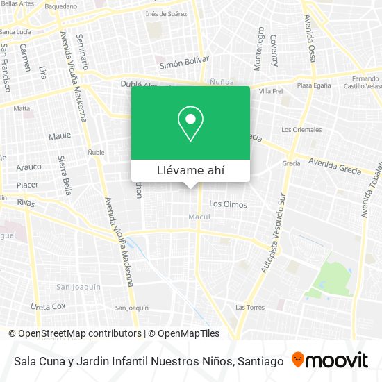 Mapa de Sala Cuna y Jardin Infantil Nuestros Niños