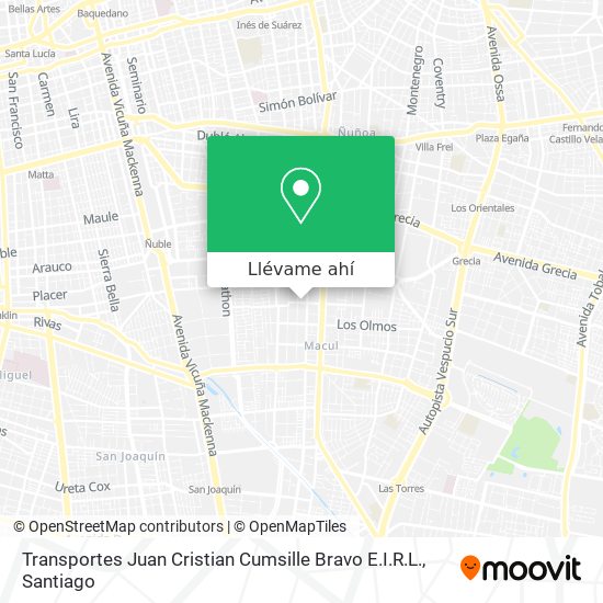 Mapa de Transportes Juan Cristian Cumsille Bravo E.I.R.L.