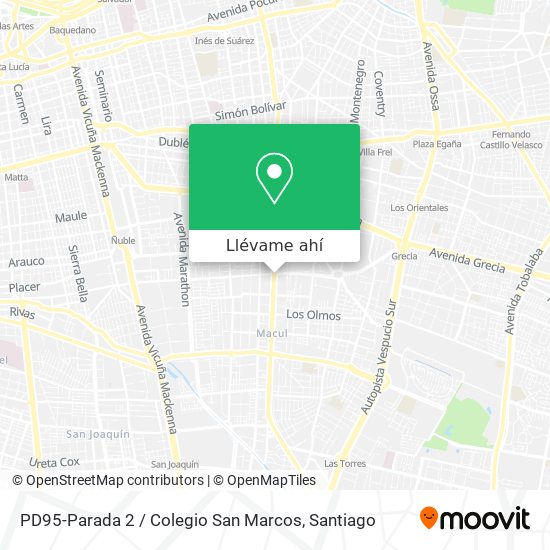 Mapa de PD95-Parada 2 / Colegio San Marcos