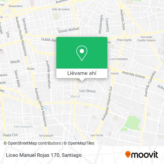 Mapa de Liceo Manuel Rojas 170