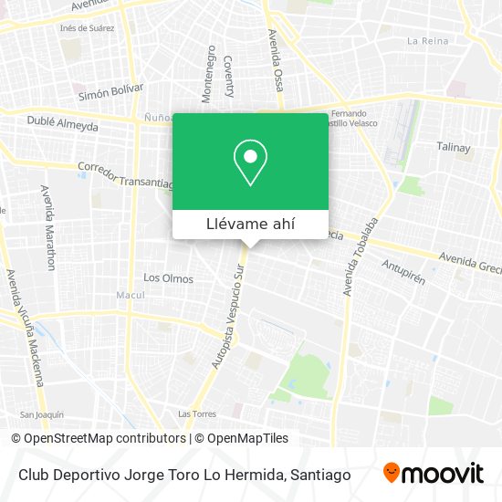 Mapa de Club Deportivo Jorge Toro Lo Hermida