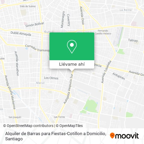 Mapa de Alquiler de Barras para Fiestas-Cotillon a Domicilio
