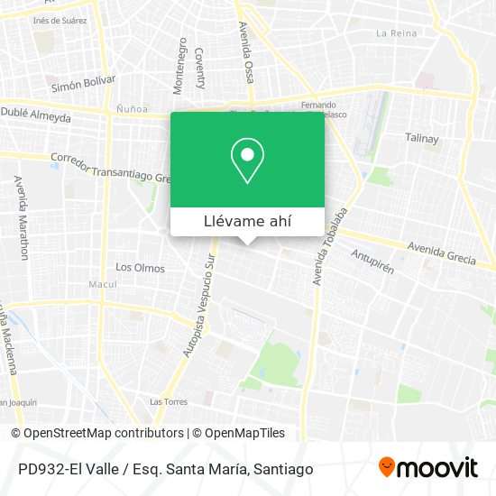 Mapa de PD932-El Valle / Esq. Santa María