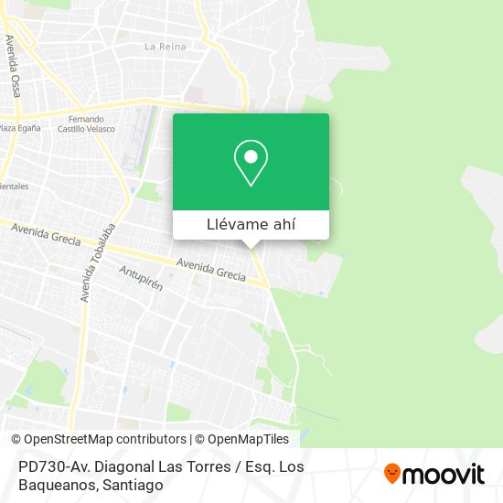 Mapa de PD730-Av. Diagonal Las Torres / Esq. Los Baqueanos